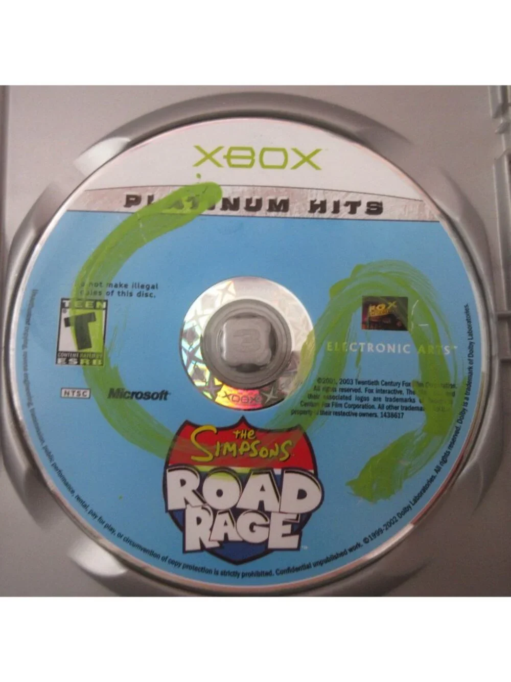 The Simpsons Road Rage Microsoft Xbox Platinum Hits, Manual, Disk & Case